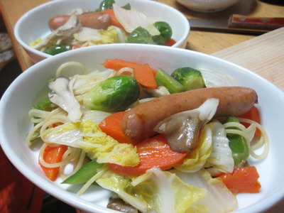 朝の野菜スパ　♪