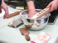 干菓子打ちの体験・・・