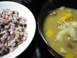 久しぶり　玄米ご飯