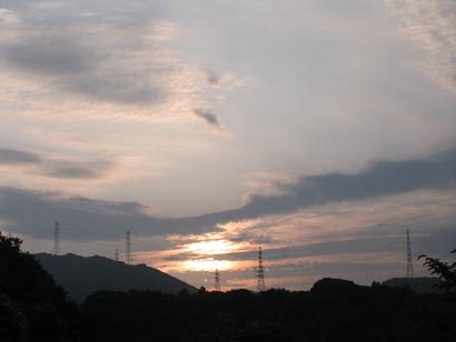 朝焼け＆雲間の日の出♪