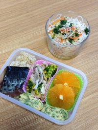 今日は春色弁当！(o^^o)