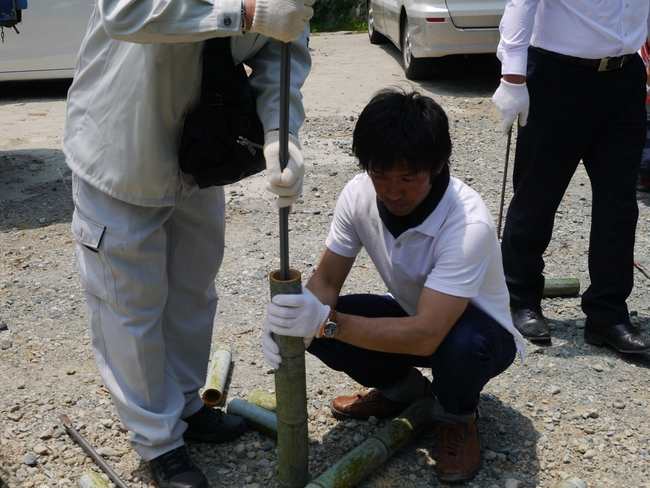 地域活性活動で手筒花火を活用！浜松青年会議所さんと一緒に竹取り。