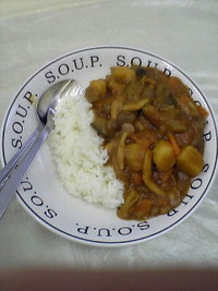 自家製野菜の日本カレー！