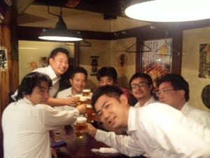 ラッキーバードで……