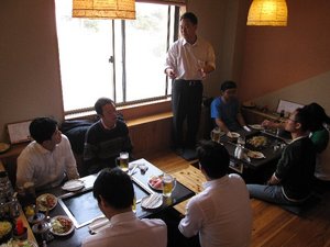 朝市の打ち上げにて・・・