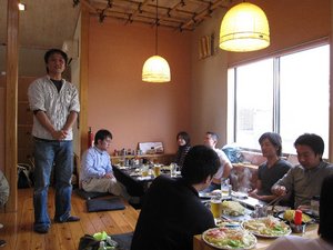 朝市の打ち上げにて・・・