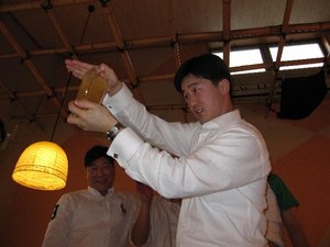 朝市の打ち上げにて・・・