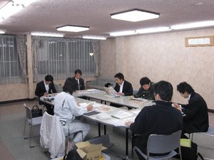 朝市の最終打合せにて・・・