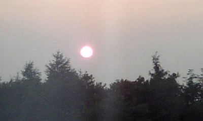 夏至の夕日