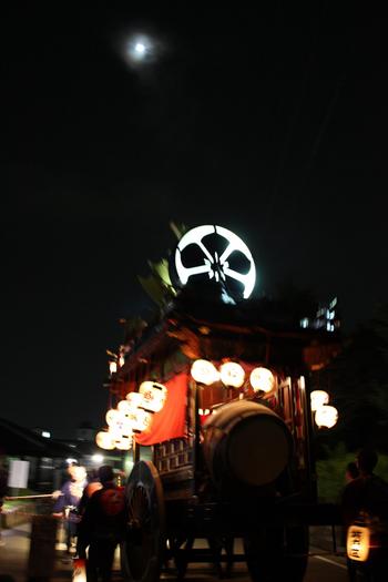 月が見てる