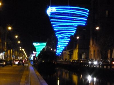 Naviglio 夜景 クリスマス近し