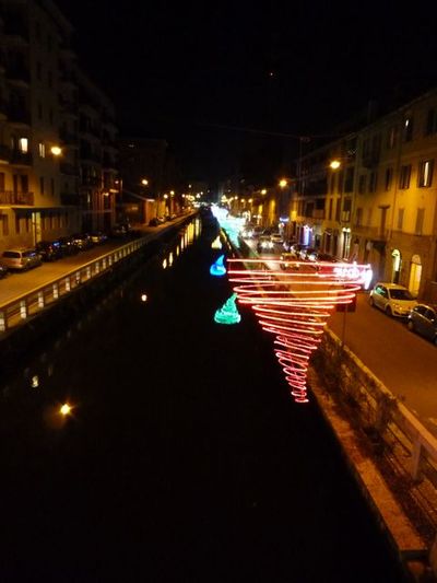Naviglio 夜景 クリスマス近し