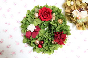 K-roseのプリザ(クリスマスリース)