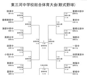 東三河中学校総合体育大会(軟式野球)