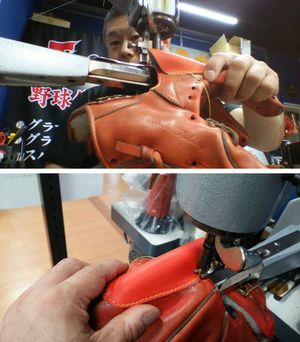 指カバー取付け