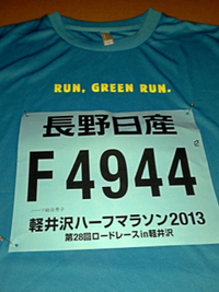 明日は軽井沢ハーフマラソン‼ 2013/05/18 21:04:39