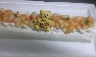 桃のケーキ