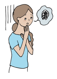 女性のイラスト（仕草）