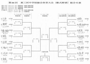 東三河中学校総合体育大会（軟式野球）