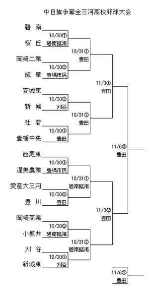 中日旗争奪全三河高校野球大会